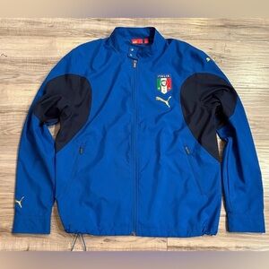 Puma Italia Soccer Jacket | FIGC Crest | Blue Gold | 2006-2008 | Medium